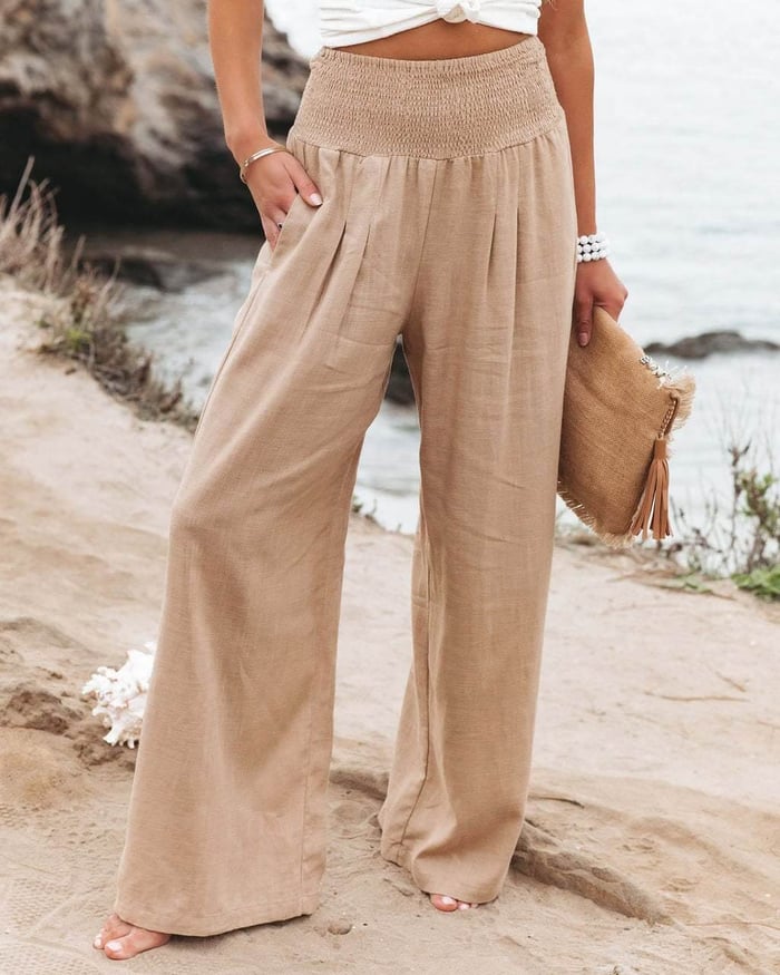 Tilda | Leinenhose mit Smokbund