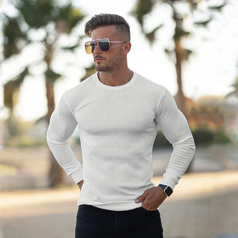 Joris | Geripptes Longsleeve für Herren