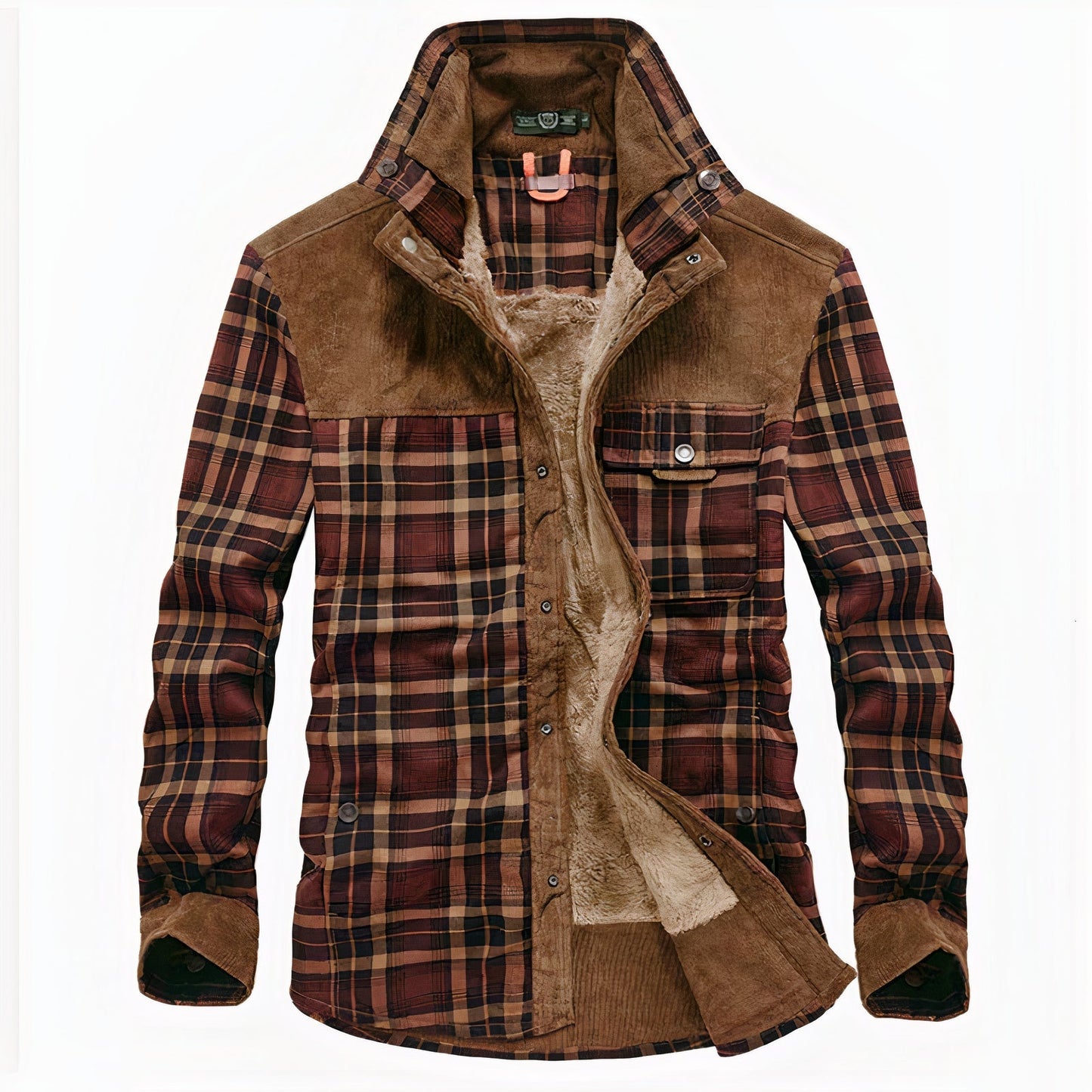 Nehemias | Warme Flanell Karierte Herbst Jacke für Männer