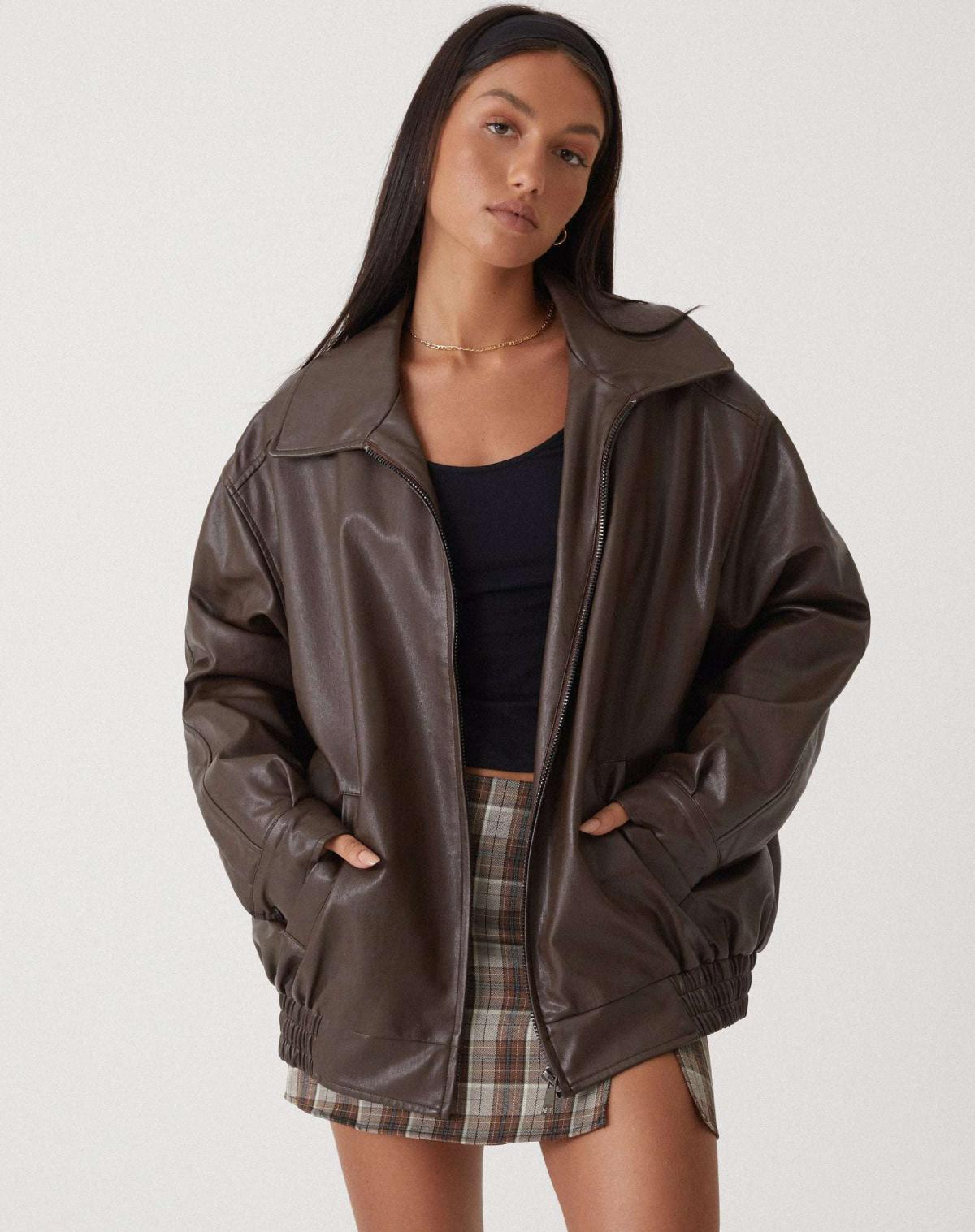 Mira | Oversized Statement-Lederjacke