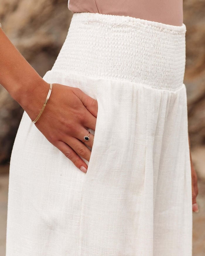 Tilda | Leinenhose mit Smokbund