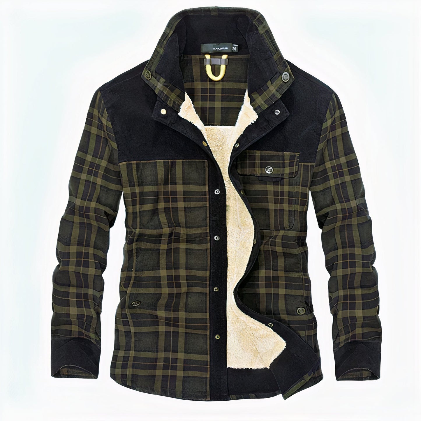 Nehemias | Warme Flanell Karierte Herbst Jacke für Männer