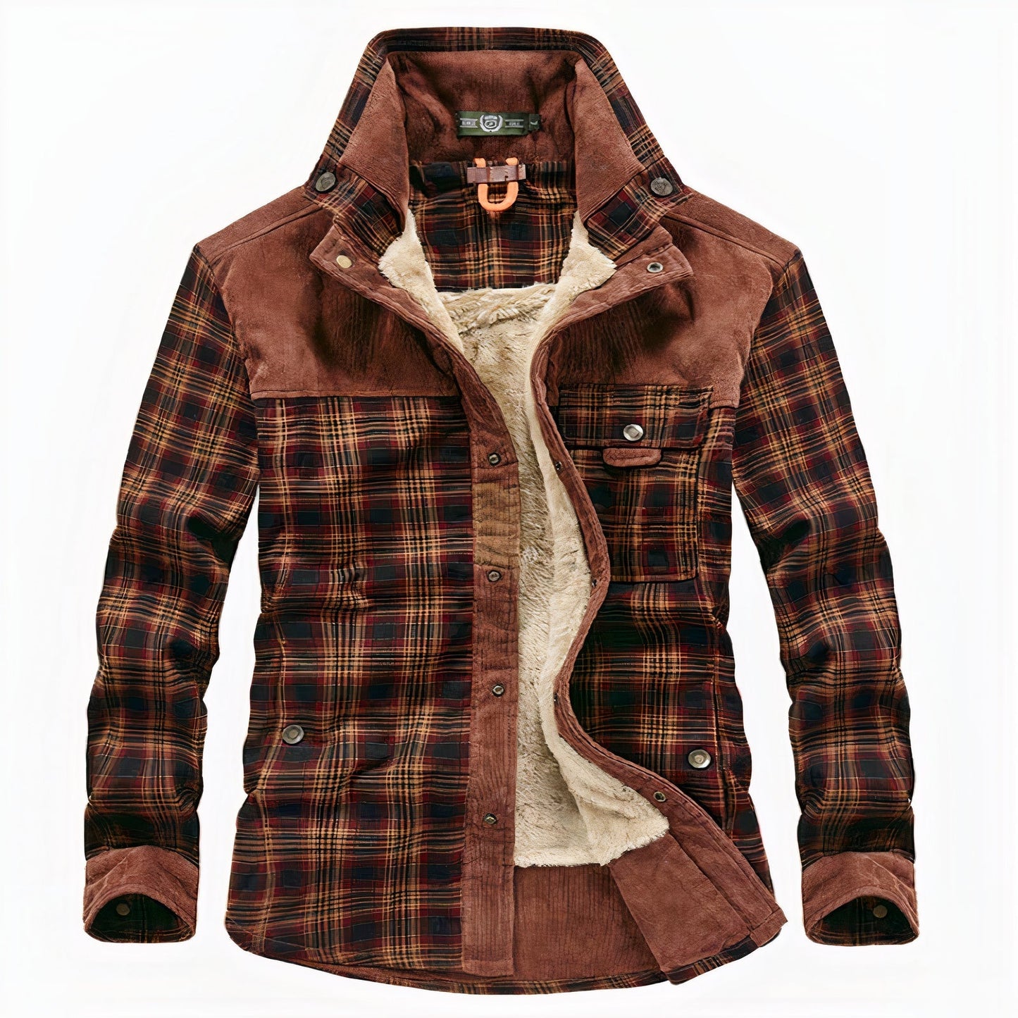 Nehemias | Warme Flanell Karierte Herbst Jacke für Männer